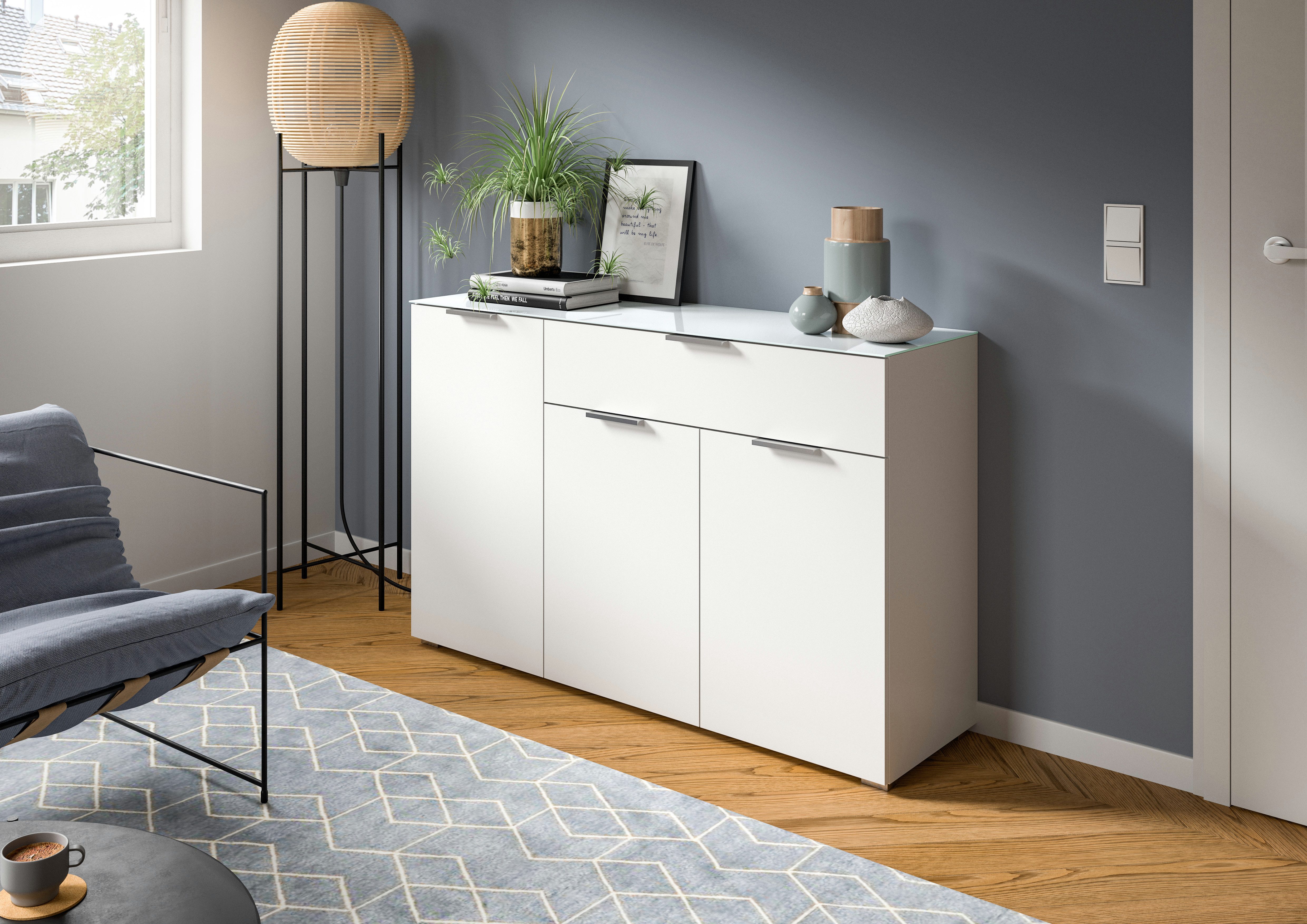 INOSIGN Sideboard Raio, Breite 135 cm, 3 Türen, 1 Schubkasten, Oberboden mi günstig online kaufen