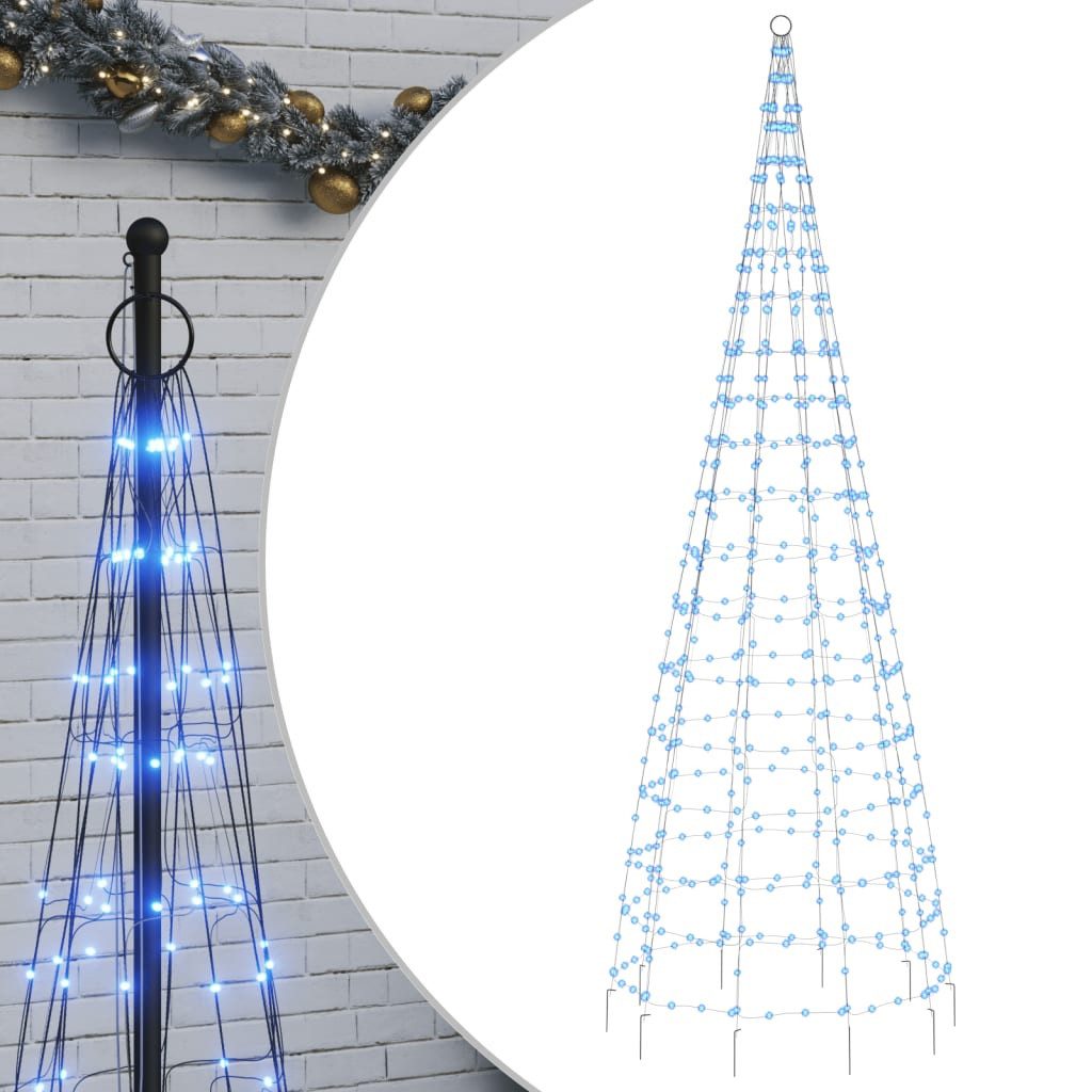vidaXL Künstlicher Weihnachtsbaum LED-Weihnachtsbaum 550 LEDs Blau 300 cm