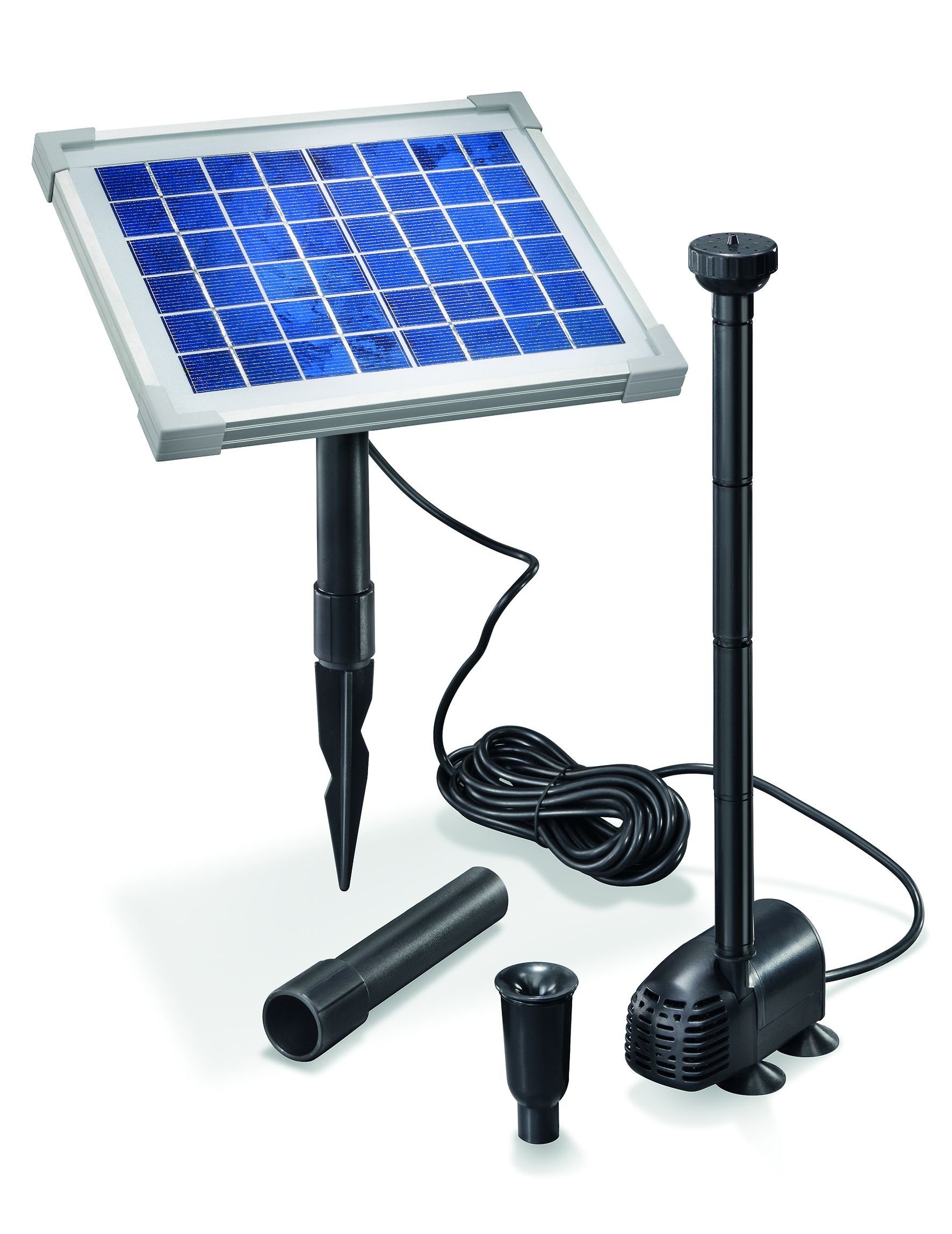 esotec Solarpumpe Solar Teichpumpe 5 m 470 Förderleistung Gartenteich, Komplettset l/h Förderhöhe 0,9 Watt Solarmodul 101012