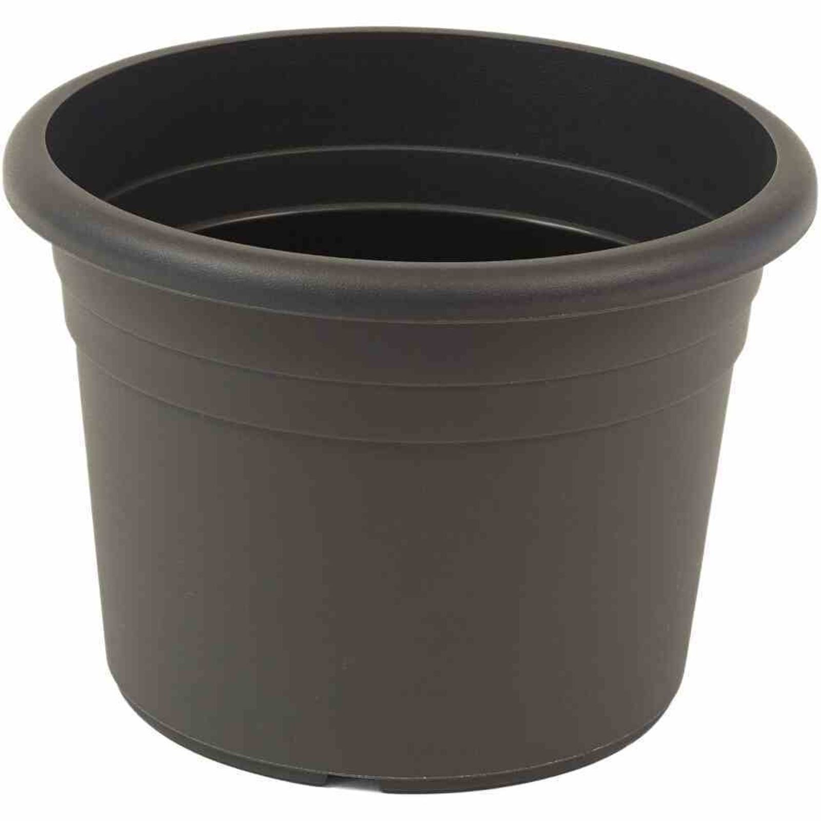 GARDAMO Pflanzkübel Topf CILINDRO 15 cm anthrazit Rund Kunststoffgefäß mit Bodenlöchern