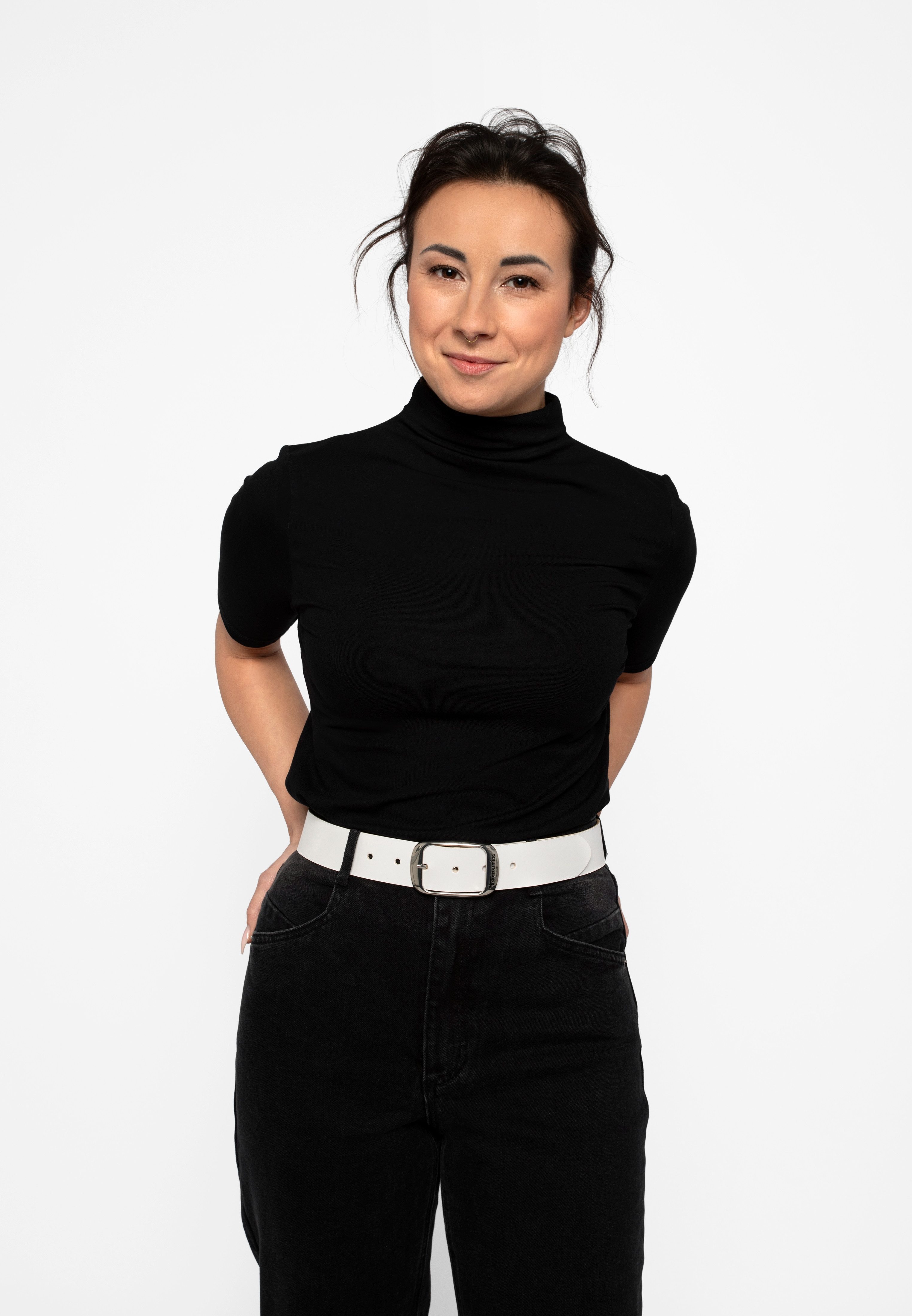 Tamaris Ledergürtel Doppelschließe in glänzendem Silber