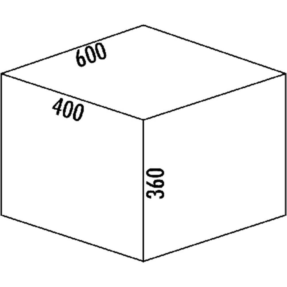 Naber Einbaumülleimer Cox® Base 360 S/600-3, Abfallsammler für Frontauszüge