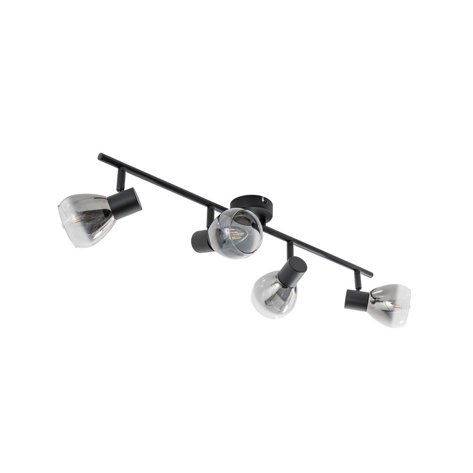 Lindby Deckenstrahler Pendura, Glas Alu IP20, 4 x 10 W LED