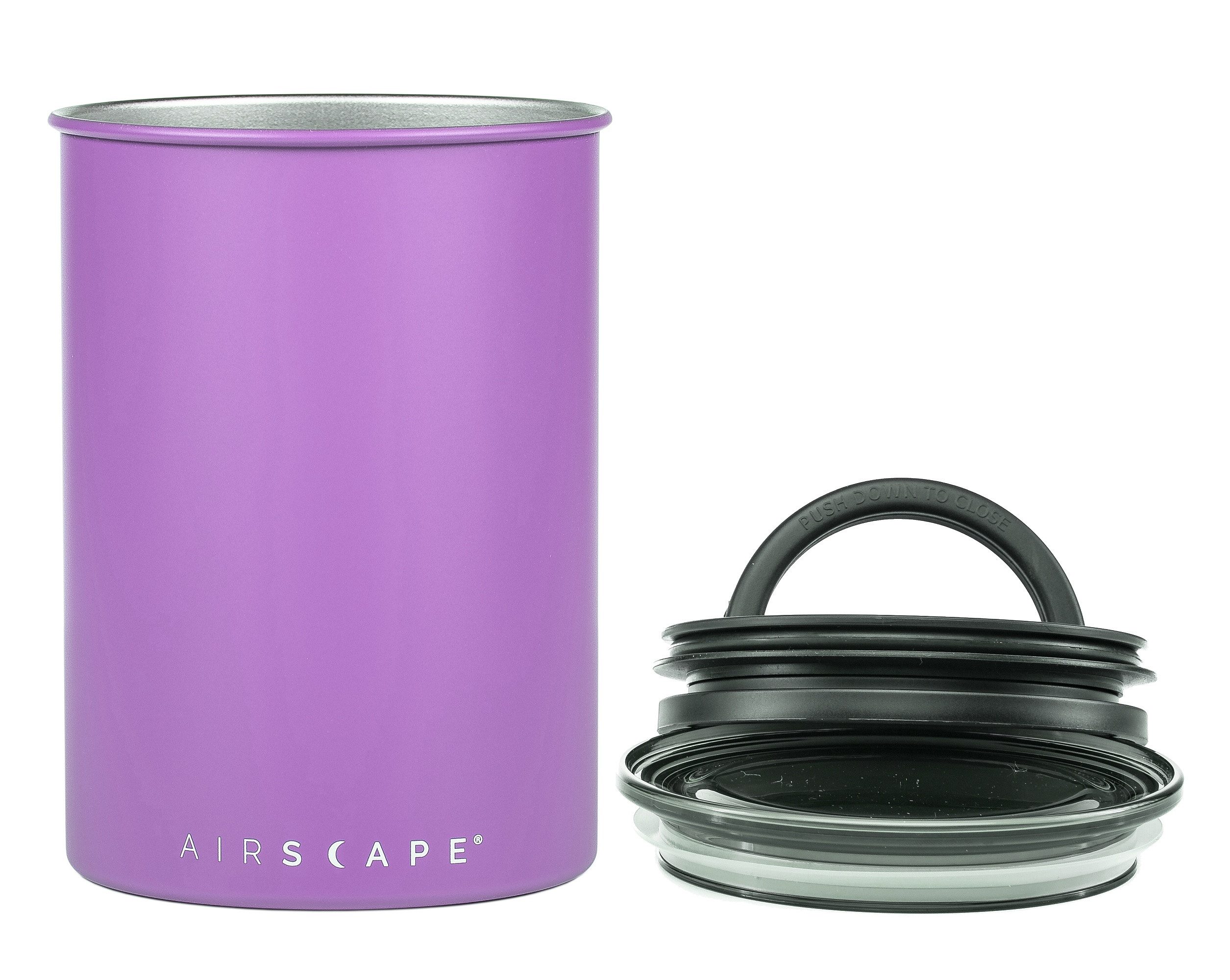 AIRSCAPE Kaffeedose Airscape Edelstahl Kaffeedose Vorratsdose luftdicht 1893ml lavendel, Material: Edelstahl, Kunststoff