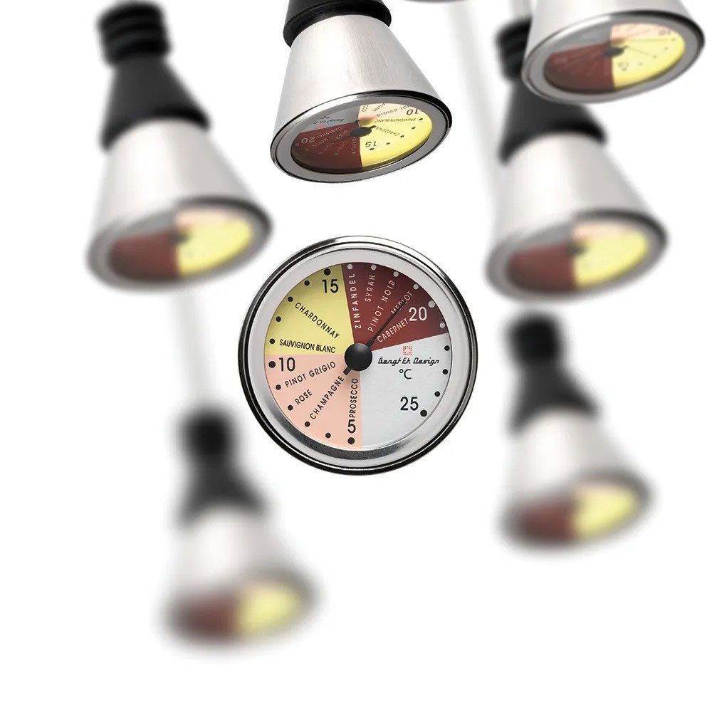 Bengt Ek Design Weinthermometer Weinthermometer mit langem Fühler, Dichtung und Temperaturempfehlung, 1-tlg.