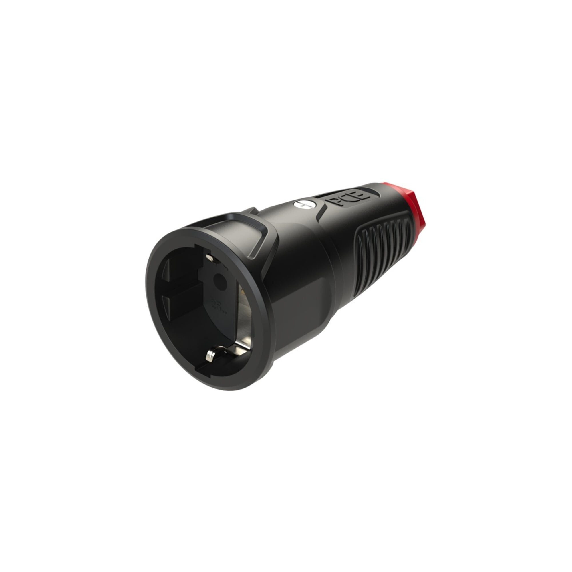 PCE Stromerzeuger PCE Schutzkontaktkupplung IP20 Vollgummi 16A / 250V AC / 3p (2P+E)