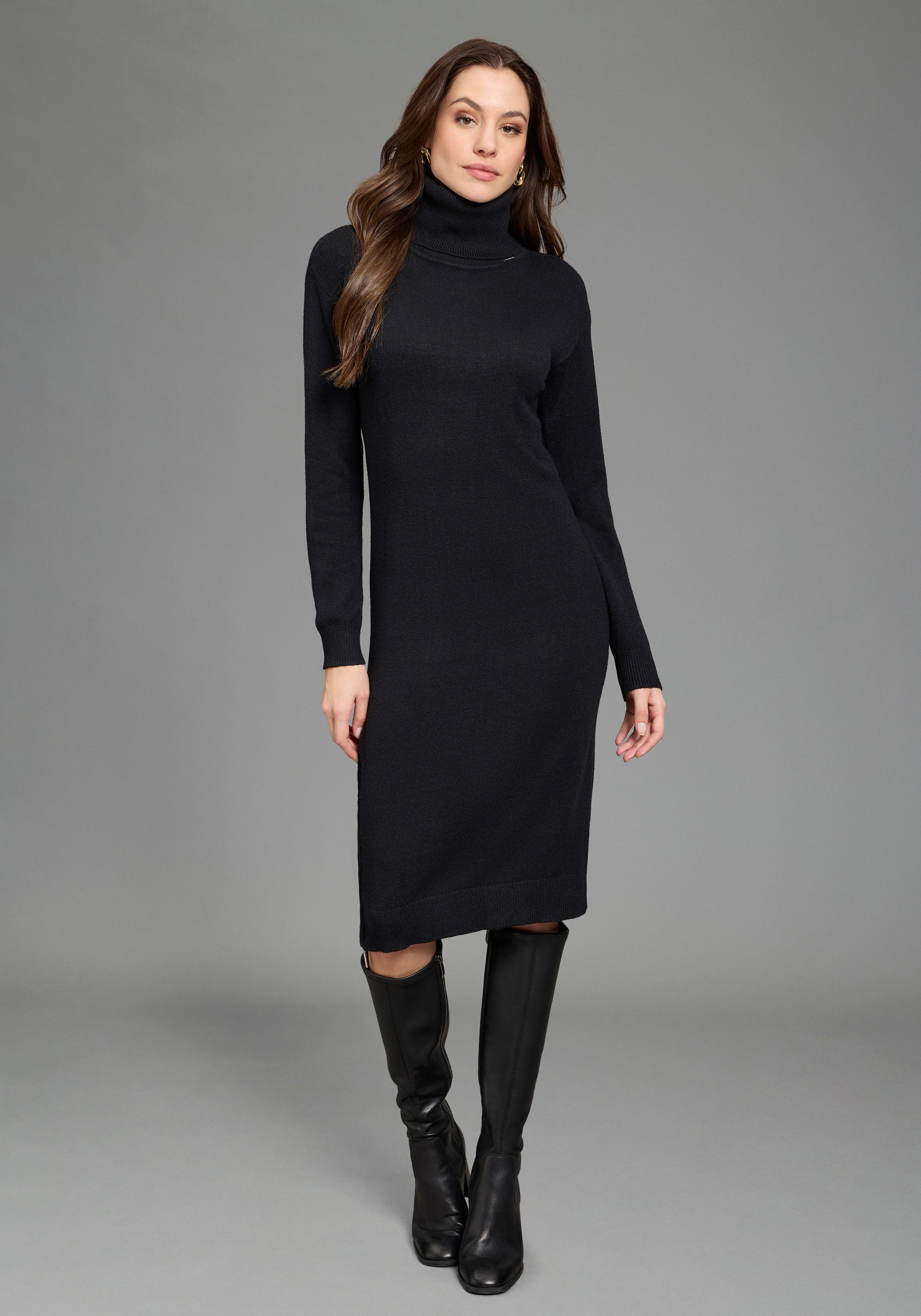 Bruno Banani Strickkleid festliche Anlässe, kniefreie Länge, eleganter Look