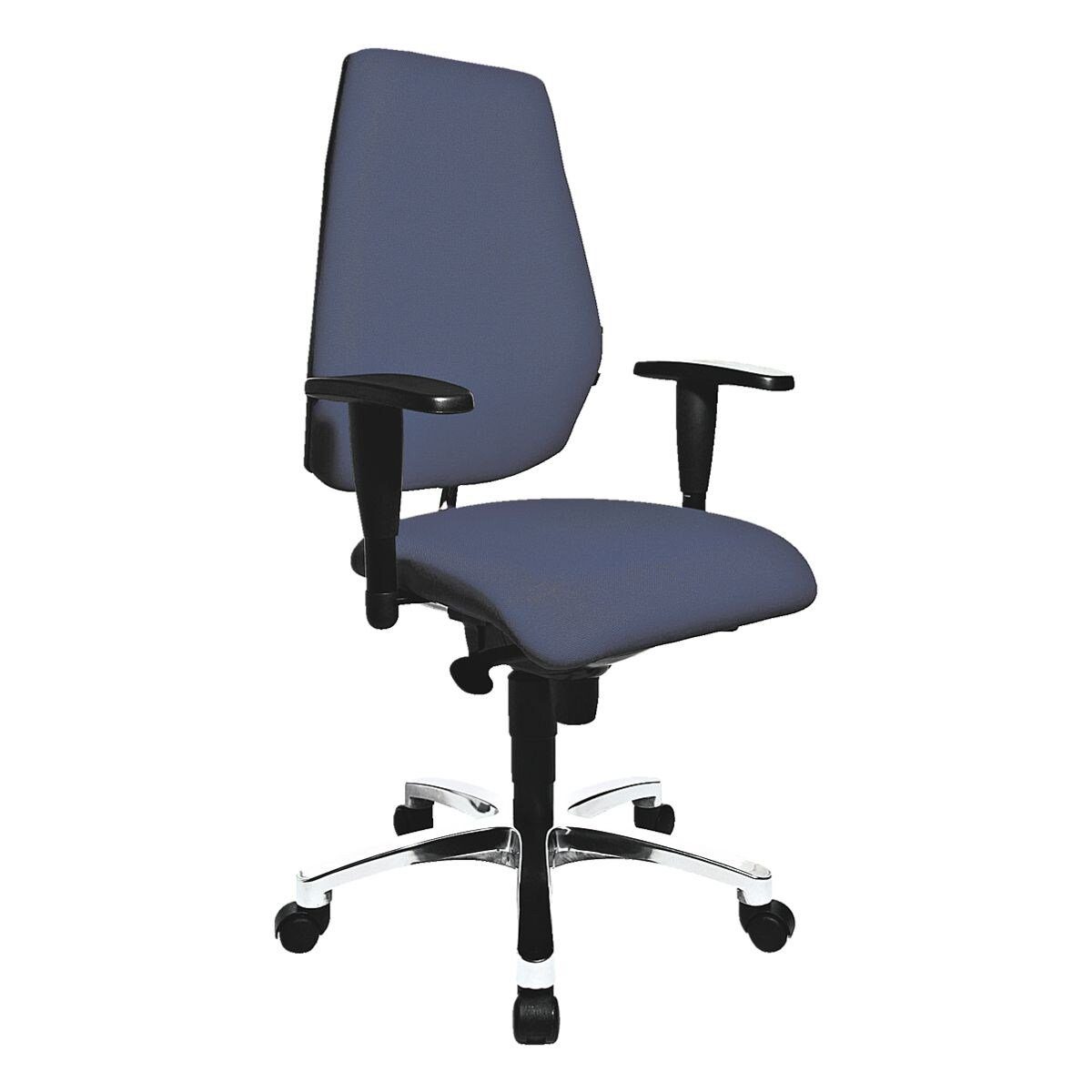 TOPSTAR Schreibtischstuhl Sitness 30, mit Armlehnen, Flachsitz und Body-Balance-Tec blau