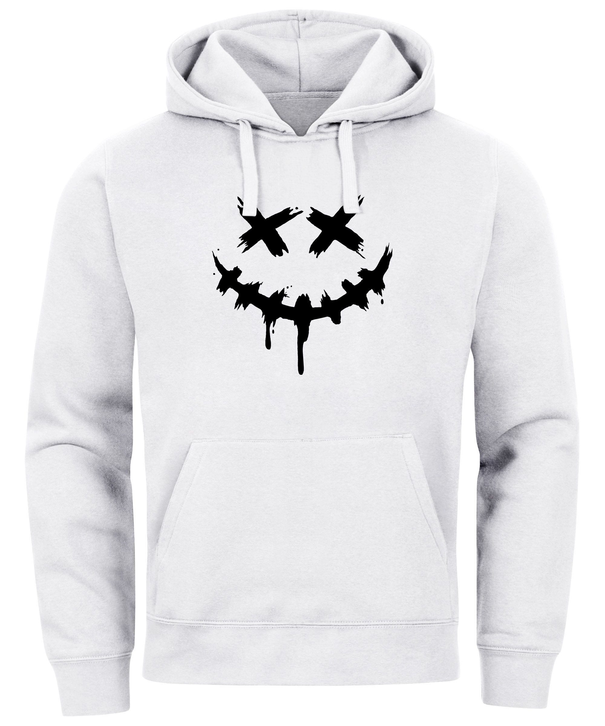 Neverless Hoodie Hoodie Herren Bedruckt Techwear Fashion Streetstyle Smilin günstig online kaufen