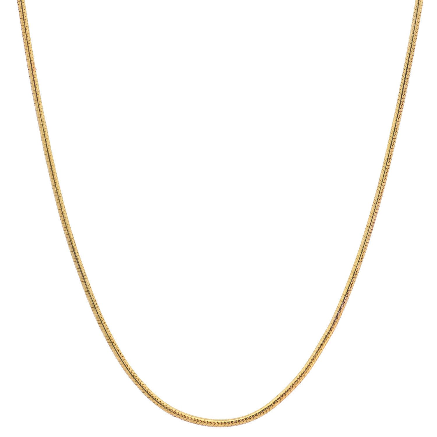 HOPLO Schlangenkette Goldkette Schlangenkette rund Halskette 0,8mm - 42 cm günstig online kaufen