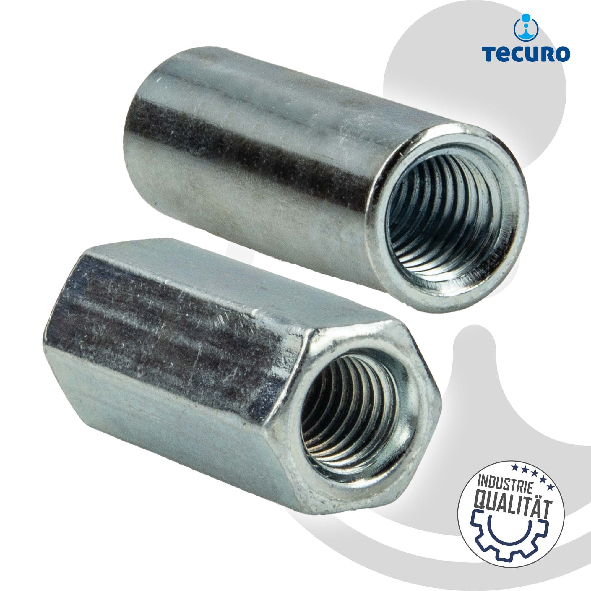 tecuro Gewindemuffe Gewindemuffe, verzinkt - verschiedene Größen