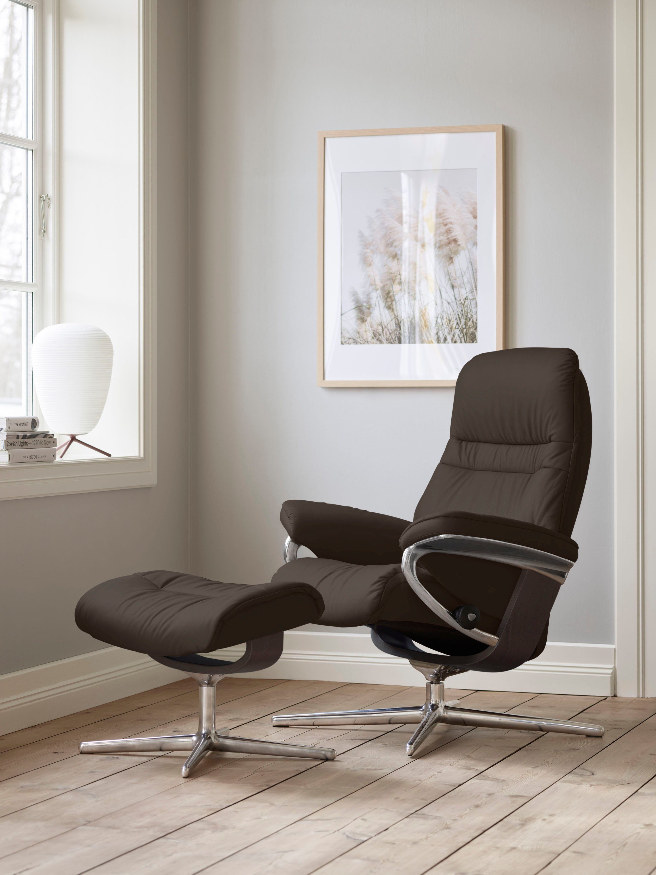 Stressless® Relaxsessel Sunrise, mit Cross Base, Größe S, M & L, Holzakzent Wenge