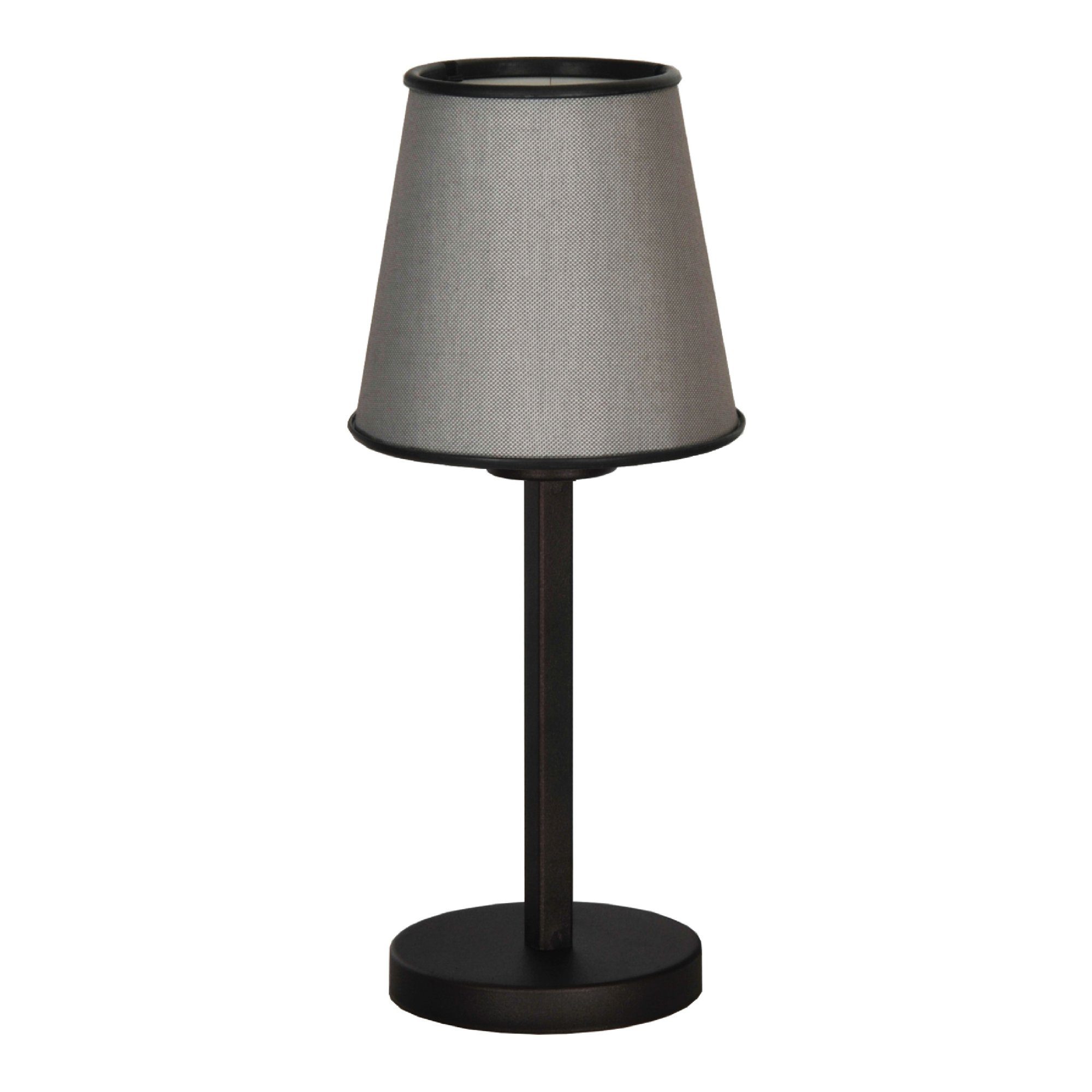1 Tischleuchte, / lux.pro ohne Metall Schwarz x E27 Grau »Bonnybridge« Tischlampe Leuchtmittel,