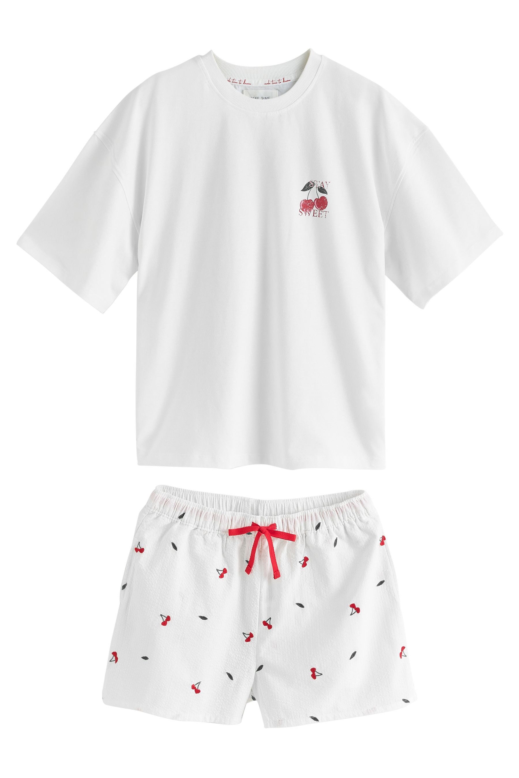 Next Pyjama Strukturierter Schlafanzug mit Shorts, günstig online kaufen
