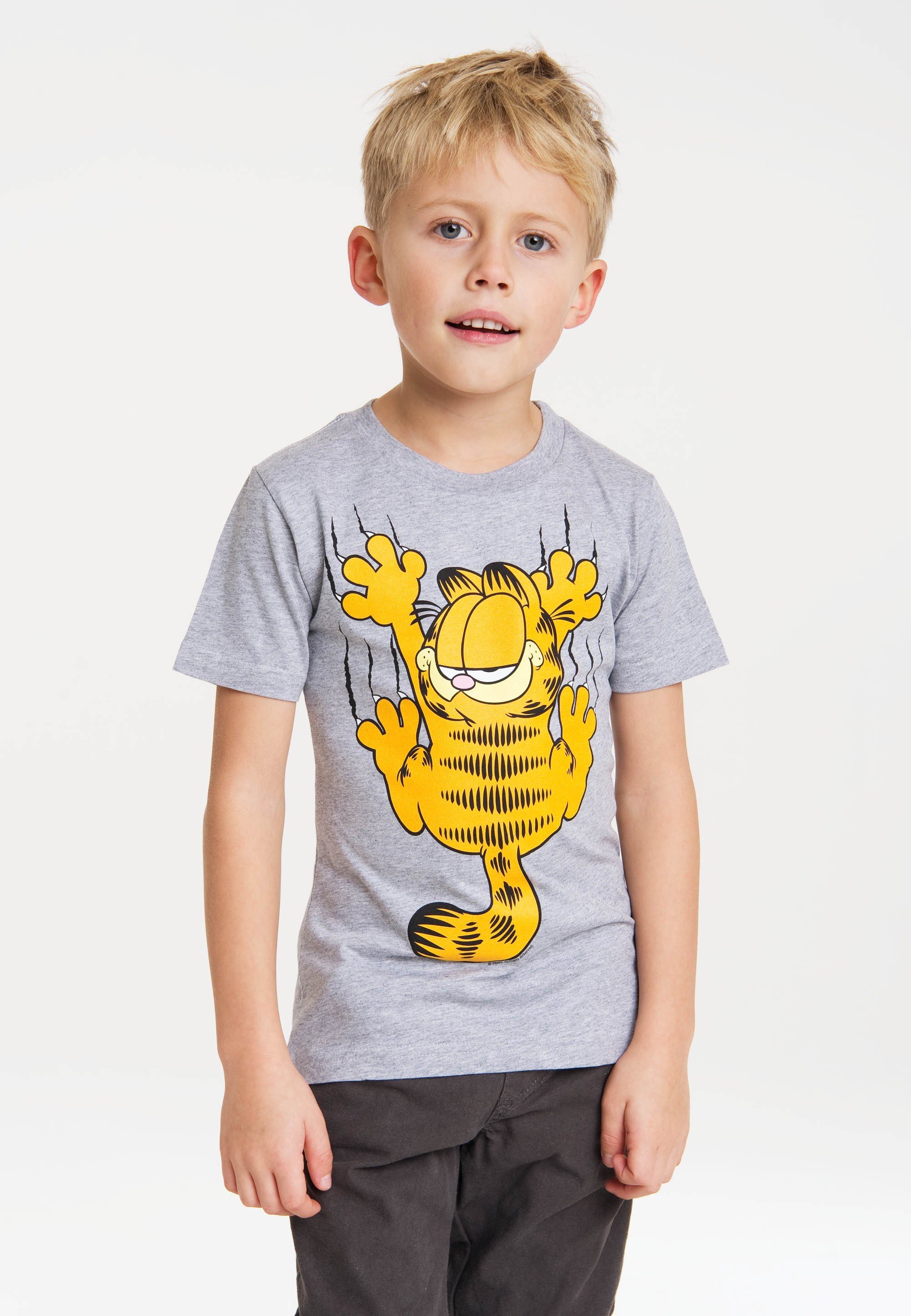 T-Shirt mit LOGOSHIRT Print Garfield witzigem