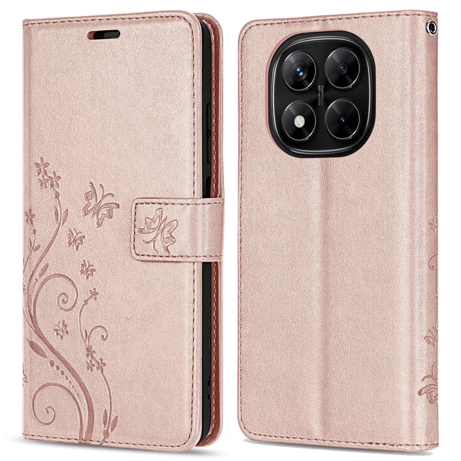 betterfon Handyhülle für Xiaomi Redmi Note 14 Pro 5G Wallet Case Flip Cover, Bookstyle-Hülle: Magnetverschluss 3 Kartenfächer & Standfunktion – Bild 4 von 5