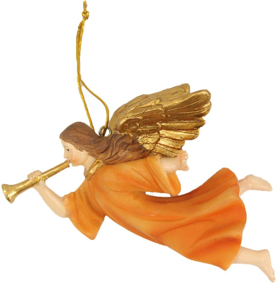 dekoprojekt Krippenfigur Krippenfigur Engel fliegend, mit Posaune (1 St)