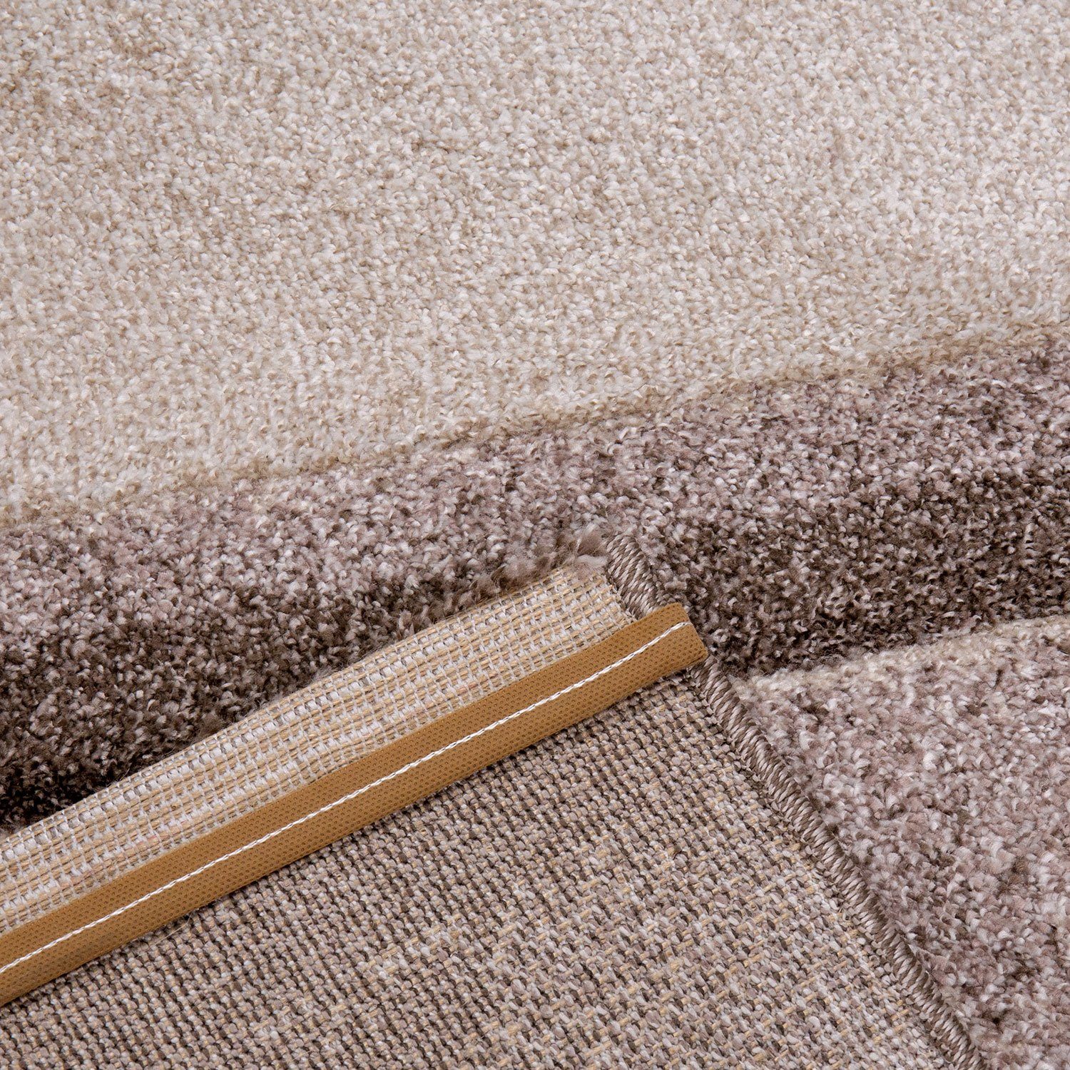 Vimoda Teppich Teppich Wohnzimmer Designer & Modern Wellen Motiv in 4 Farben, Rechteckig, Höhe: 10 mm, Teppich Wohnzimmer dicht Top Qualität auch für Schlafzimmer und Flur