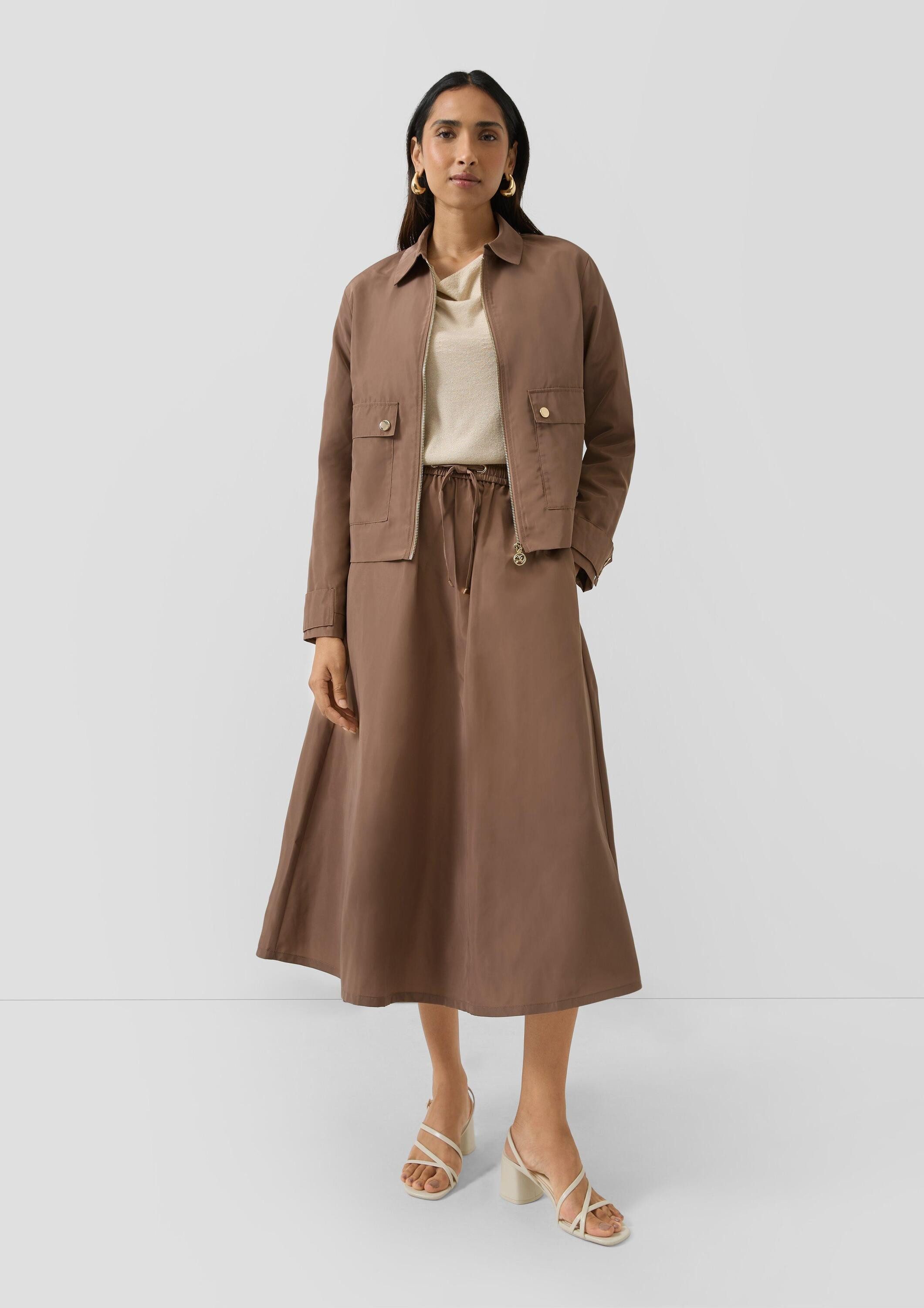 s.Oliver Midirock Rock Langer Rock mit Rüschen und Elastikbund