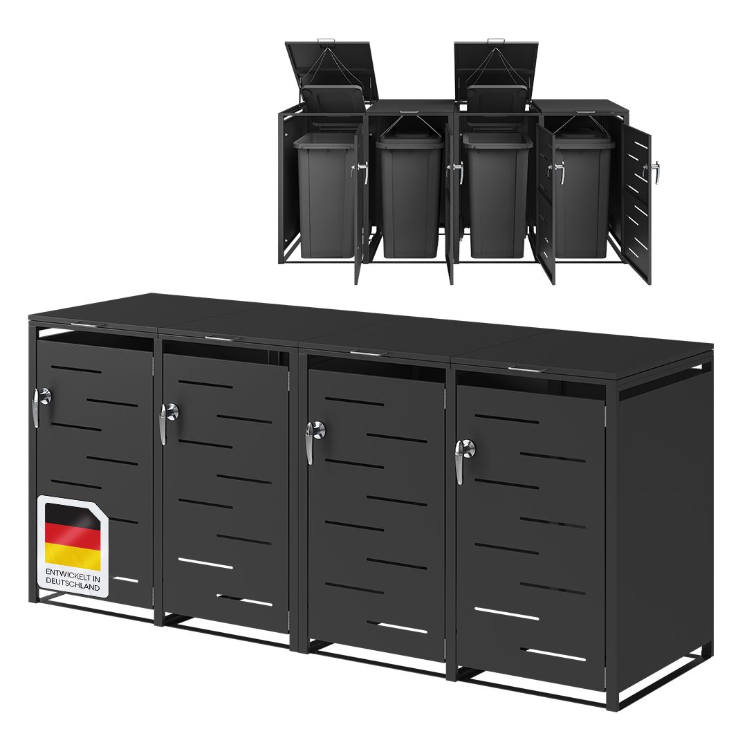 STEELSØN Mülltonnenbox Diorus, aus verzinktem Stahl, günstig online kaufen