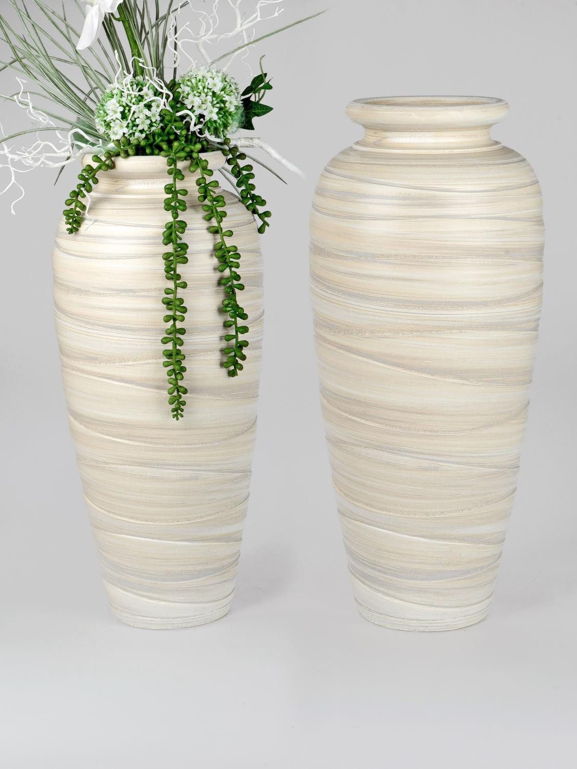 formano Bodenvase Relief H: 50 cm, Relief, Creme, Motiv: Relief günstig online kaufen