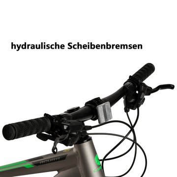 CARPAT SPORT Mountainbike 26 Zoll Fat Tire 4.0 MTB für Herren Damen und Jungen, 21 Gang Shimano, Kettenschaltung, (Aluminium Rahmen, hydraulische Scheibenbremse), MTB Hardtail Fahrrad