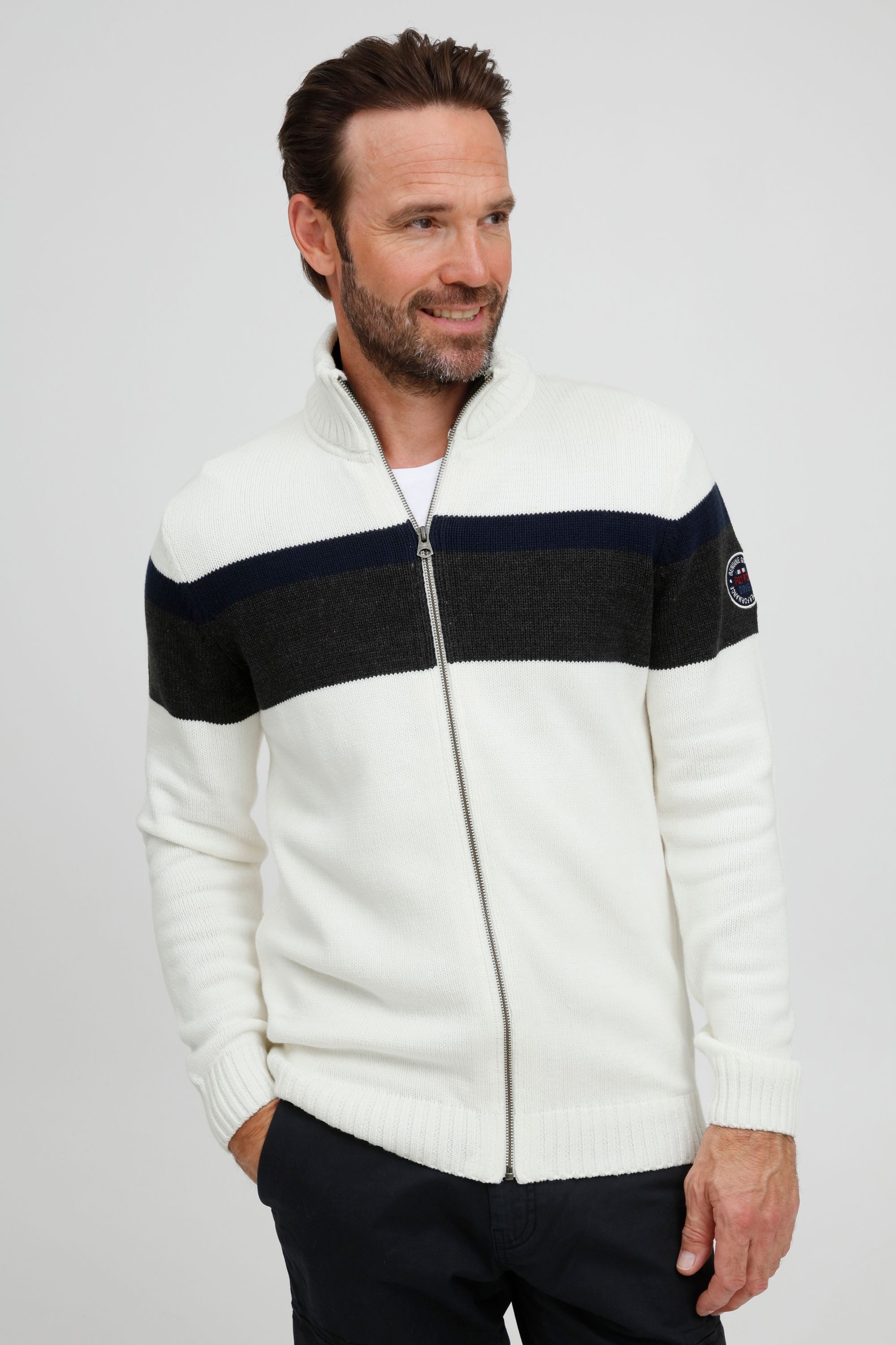 FQ1924 Strickjacke FQEdvard Strickjacke im Colorblock günstig online kaufen