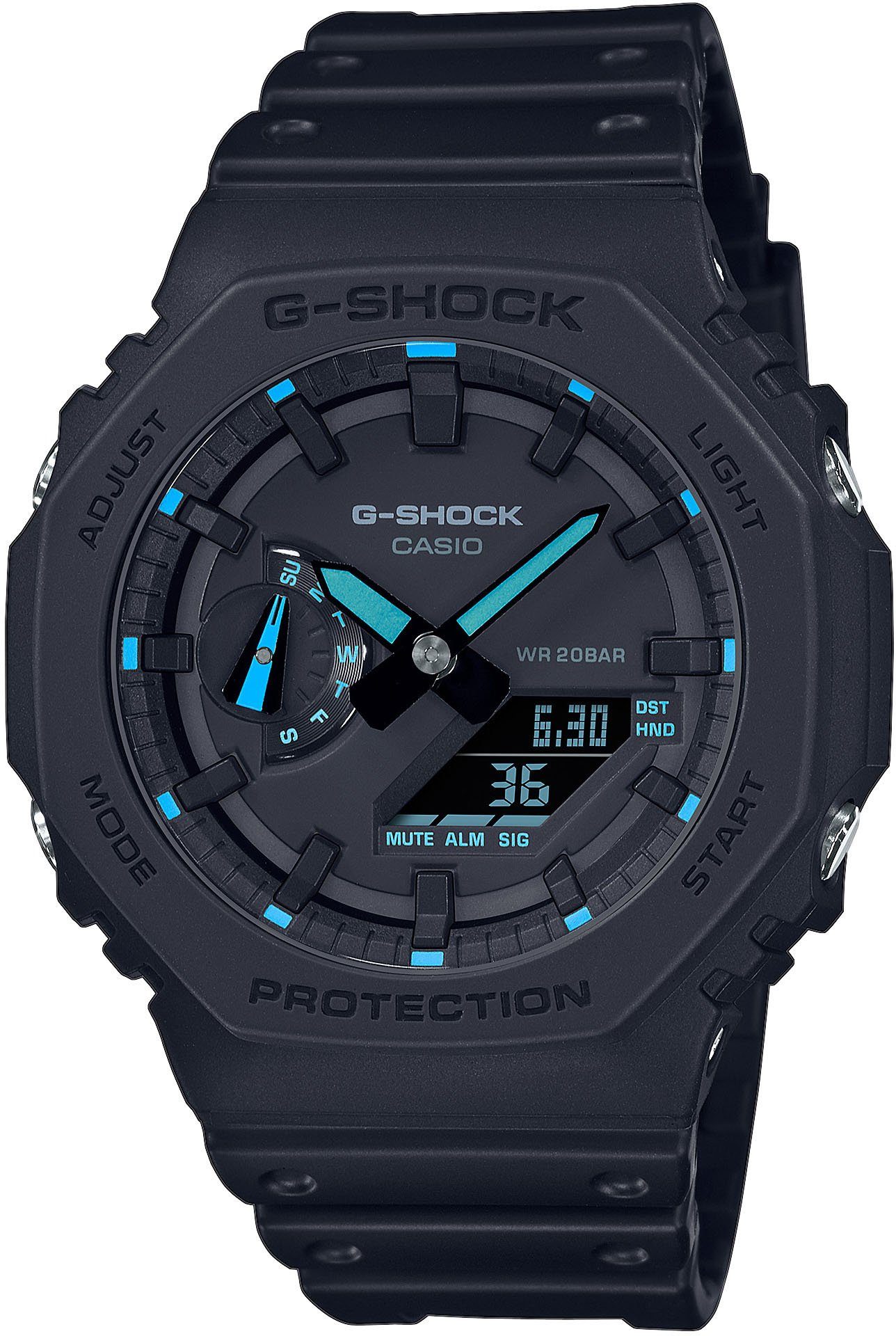 CASIO G-SHOCK Chronograph GA-2100-1A2ER, Quarzuhr, Armbanduhr,Herrenuhr,dig günstig online kaufen