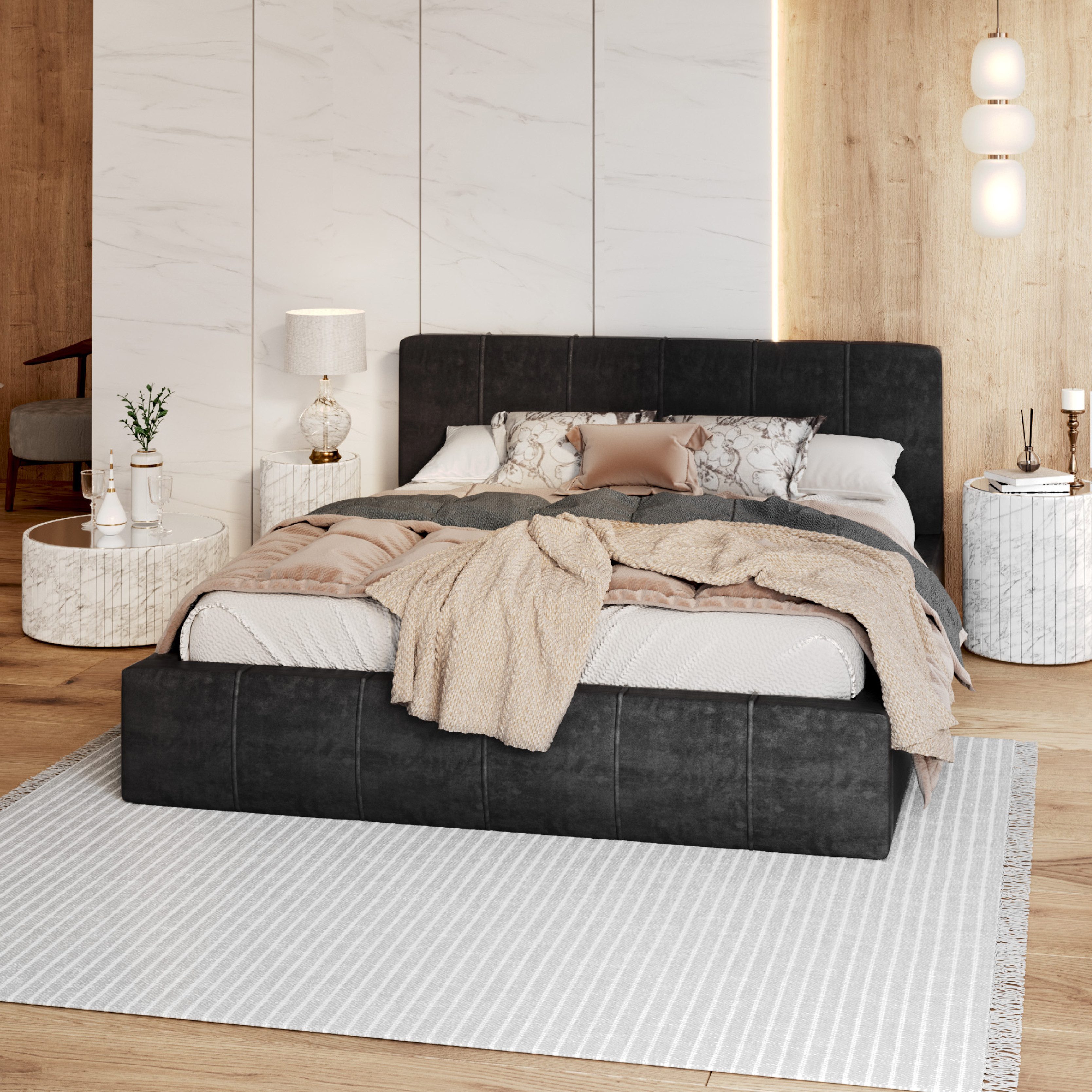 FDM Polsterbett FLORIDA Bettgestell 90x200, 120x200, 140x200, 160x200, 180x günstig online kaufen