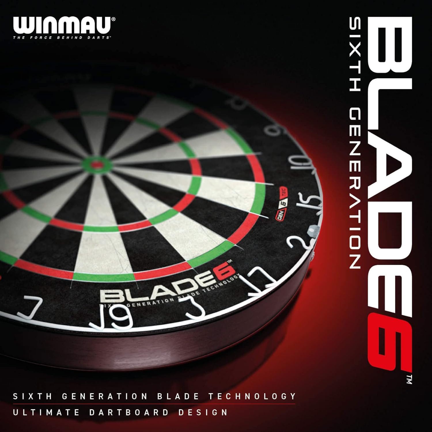 Winmau Dart-Wandschutz Wispa Schallschutz System + Blade 6, Dartscheibe Dart Scheibe Darts