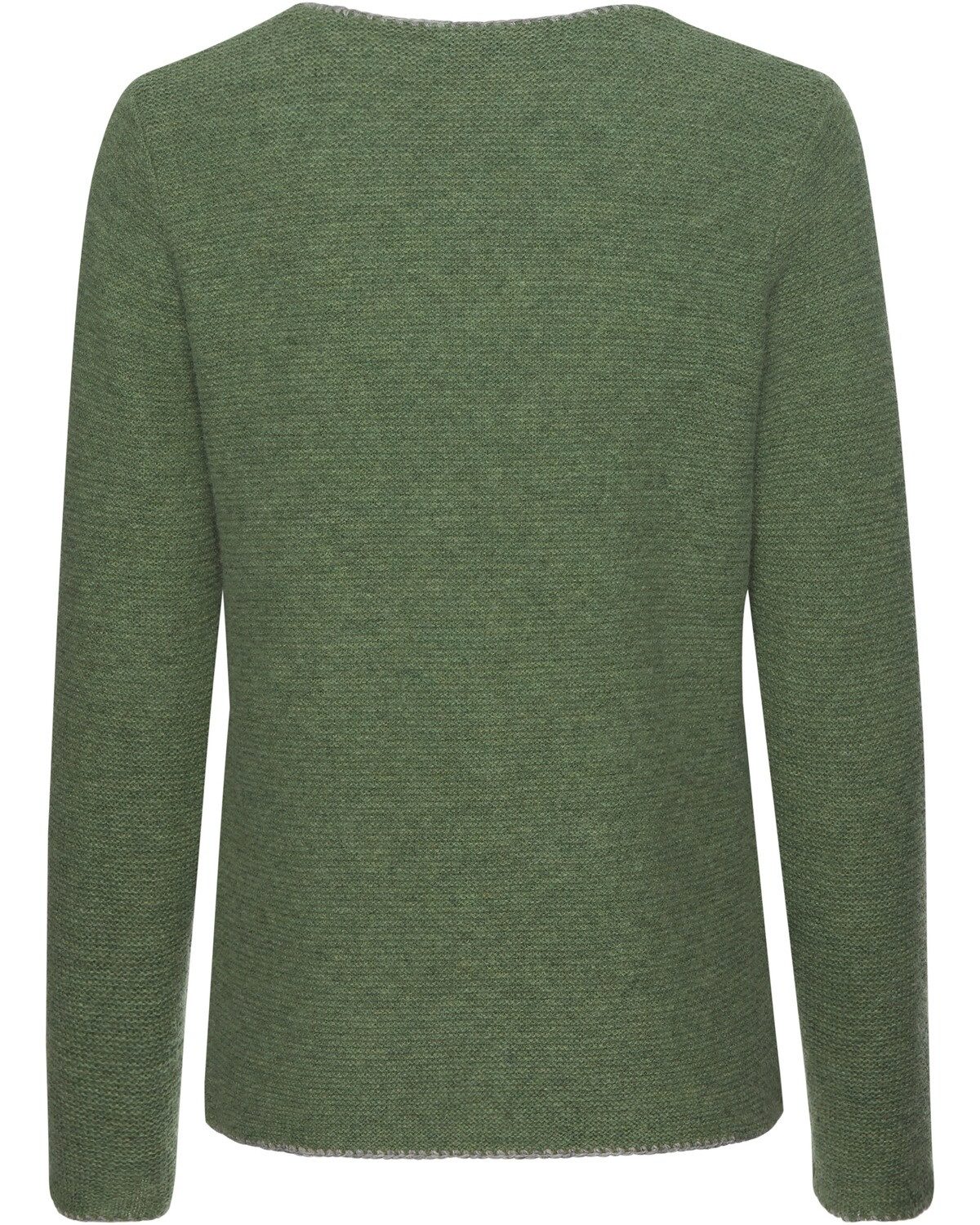 Luis Steindl Trachtenjacke Links-Links-Strickjacke mit Blumenstickerei