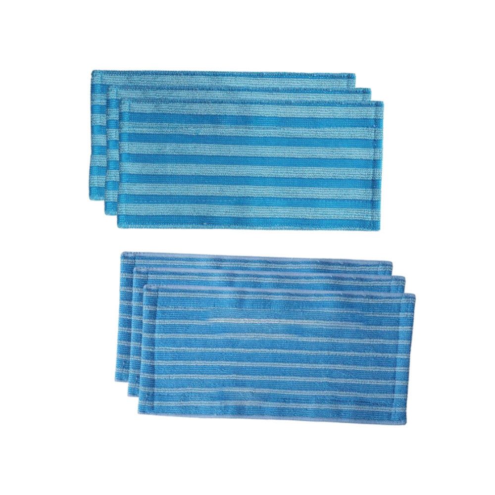 Trade-Shop 6x Mikrofasertuch passend für Philips FC6400/01 FC6401/01 FC6402/01 Mikrofaserpad (Mikrofaser, 28.00x13.00 cm, 6-tlg., nimmt effektiv Wasser auf / waschbar und wiederverwendbar)