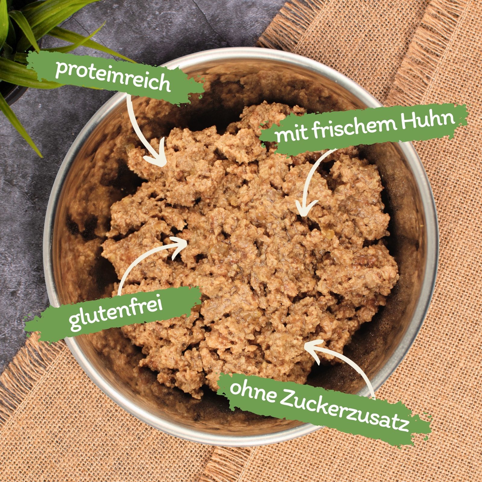 Lecker.Pet 6 x 400 g Lecker.Pet® Balu's Saftige Fleischmahlzeit Huhn Nassfutter Huhn, Nassfutter für: Katze