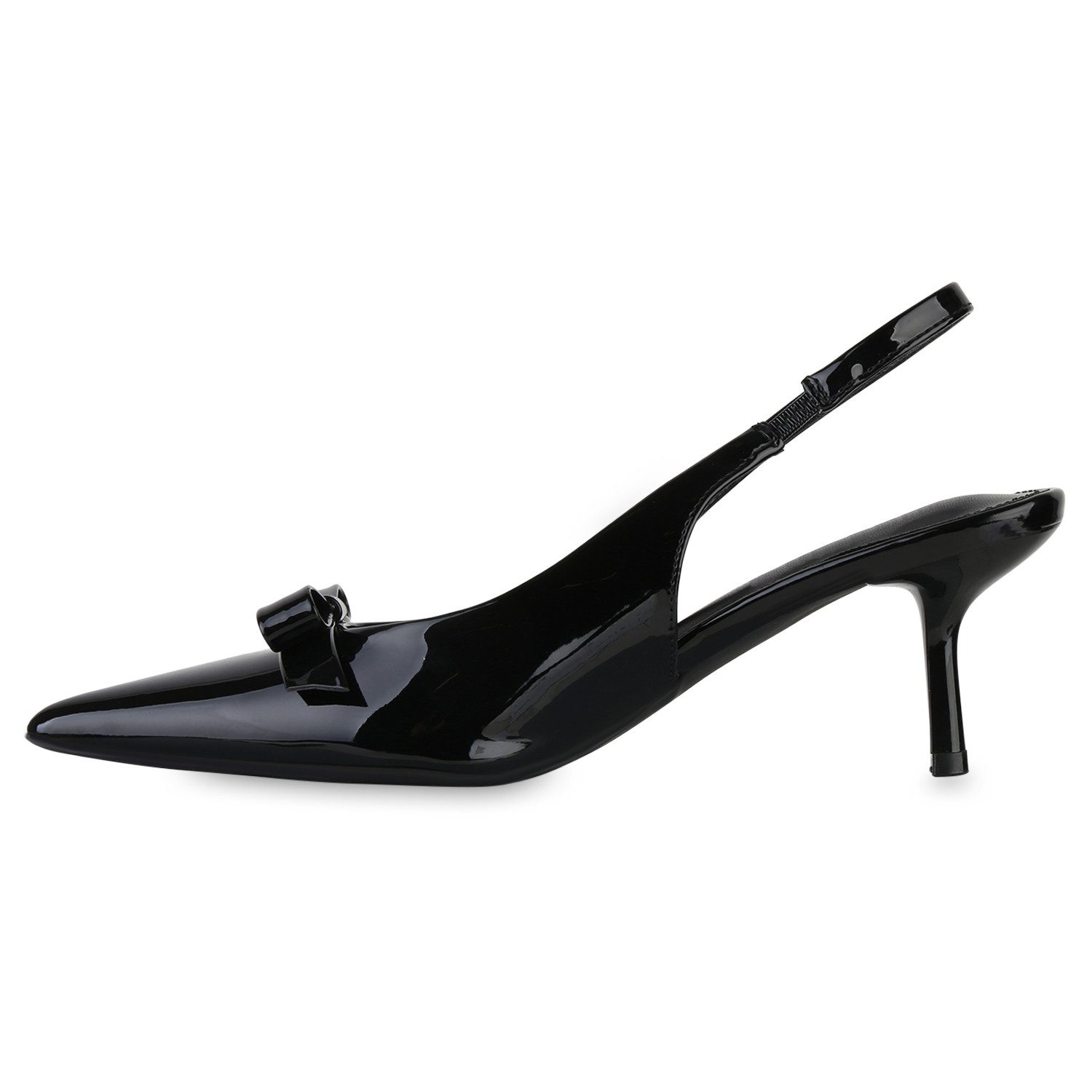 VAN HILL 841587 Slingpumps Damen Slingpumps Pumps Spitze Stiletto Lack Schl günstig online kaufen