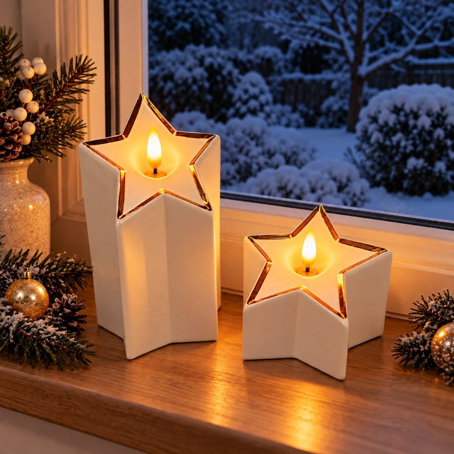 Weihnachts LED-Kerzen kaufen » Weihnachtliche LED-Kerzen