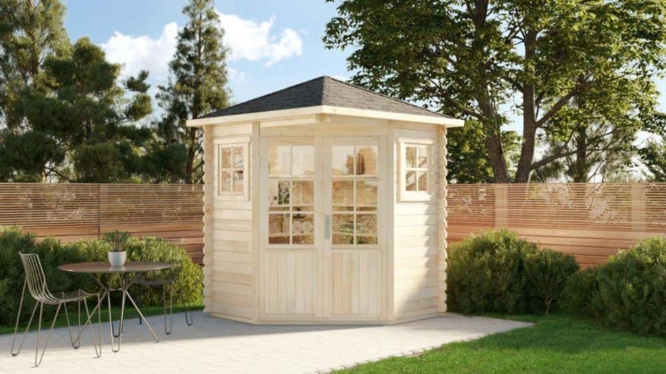 Alpholz Gartenhaus »5-Eck Gartenhaus Modell Sunny-A«, BxT: 225,00×225,00 cm