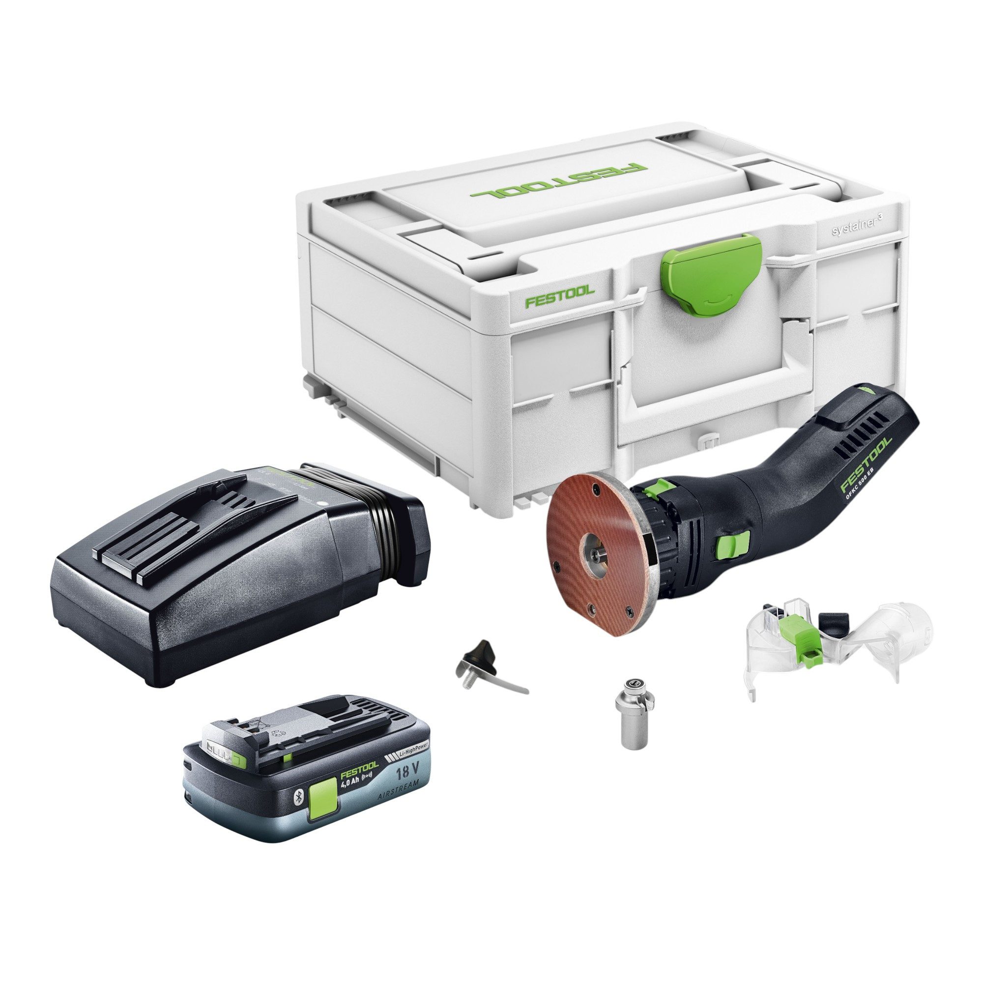 FESTOOL Oberfräse OFKC 500 R3 EB-Basic 18 V + 1x Akku 4,0Ah + Ladegerät + Systainer