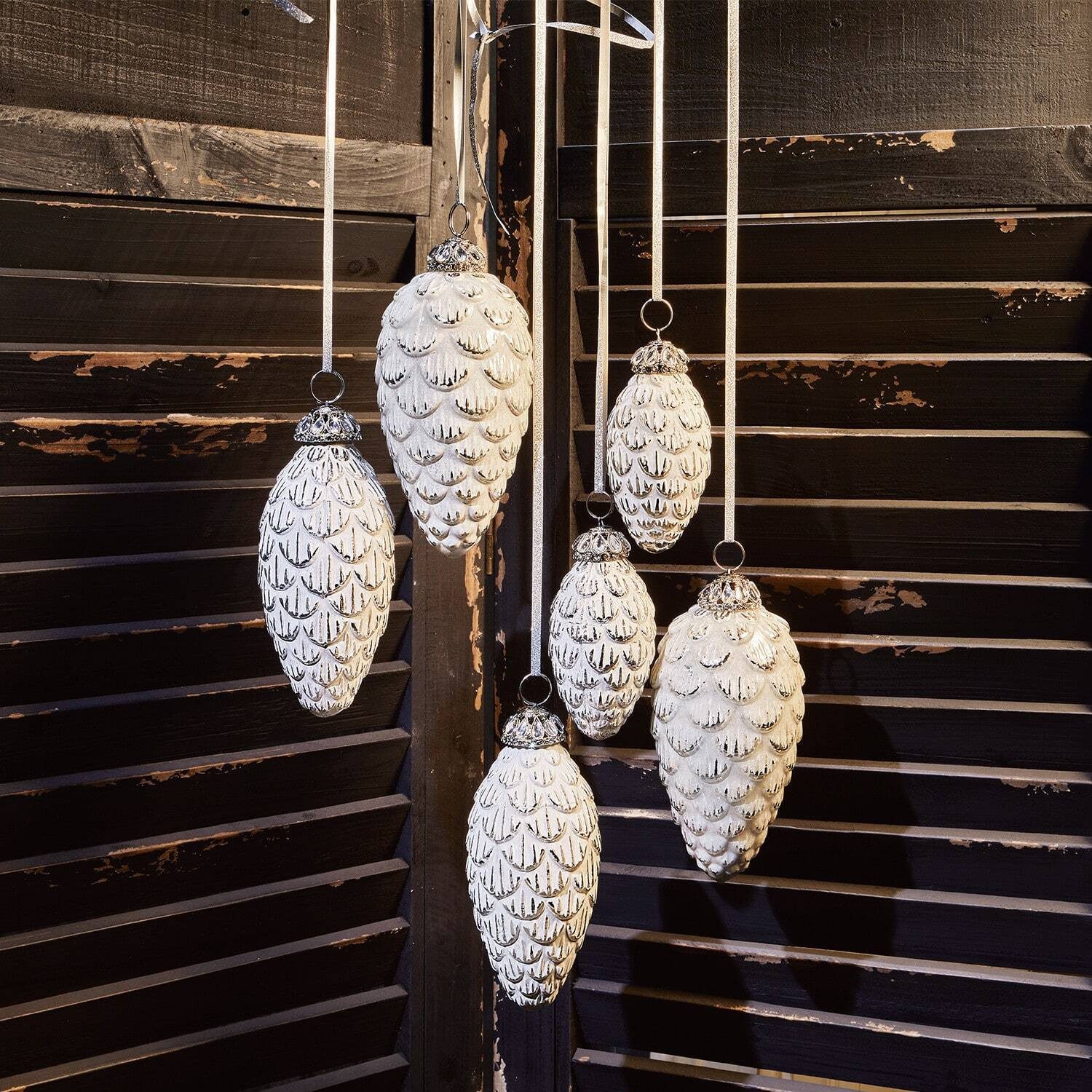 Mirabeau Christbaumschmuck Weihnachtsschmuck 6er Set Éva antikweiß, none