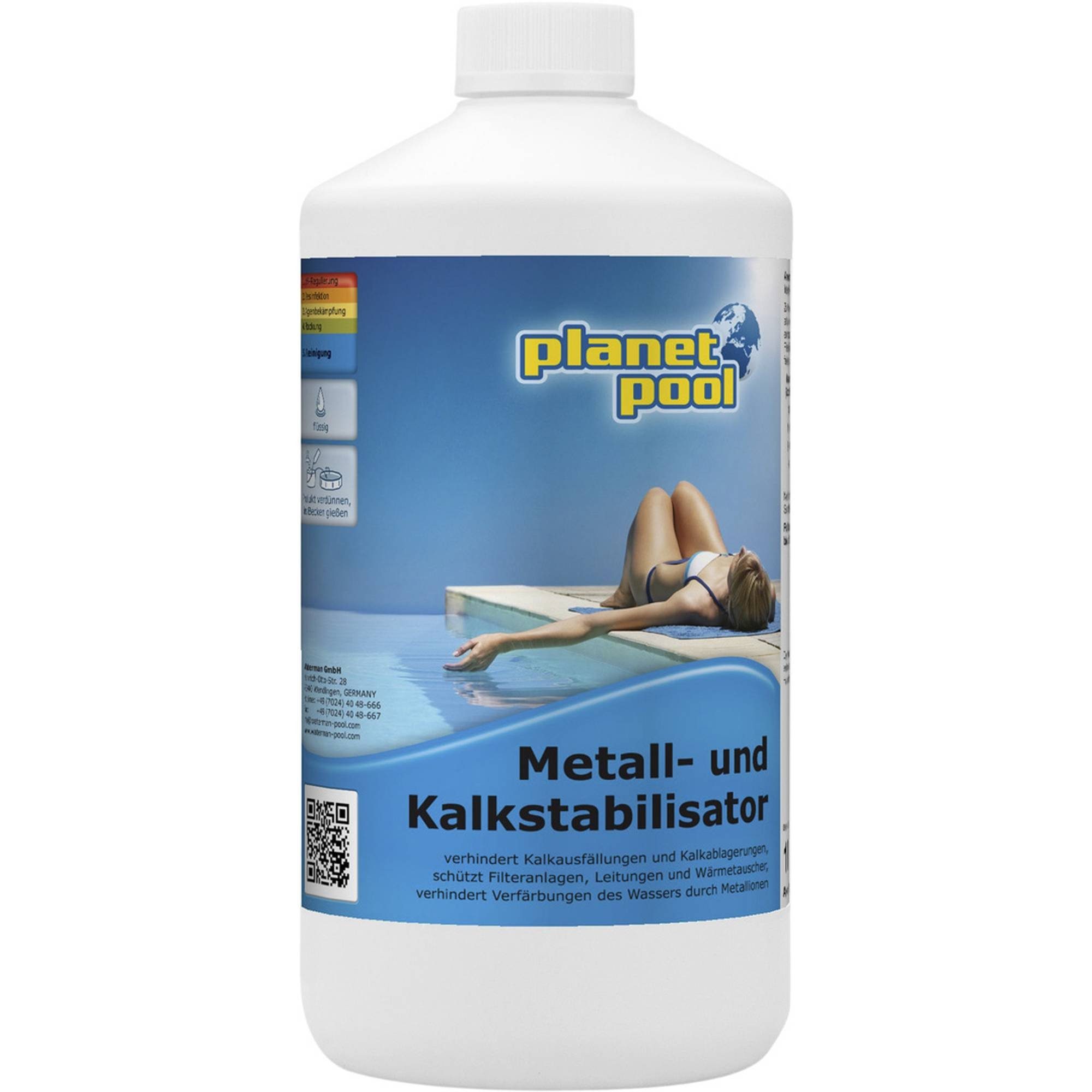 Planet Pool Poolpflege Planet Pool - Metall- und Kalkstabilisator, 1 Ltr.