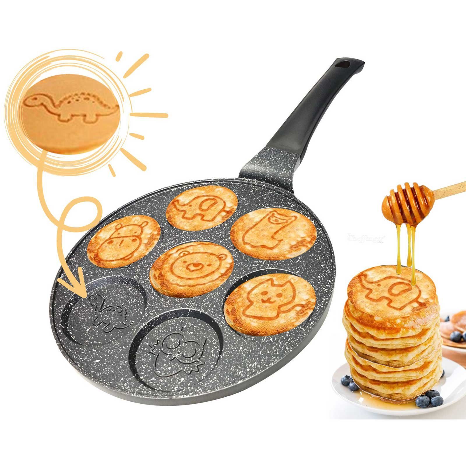 Cheffinger Crêpepfanne (Spar-Set), Motiv induktionsfähig Antihaft, Aluminium Bratpfanne Pancakes Pfannkuchen