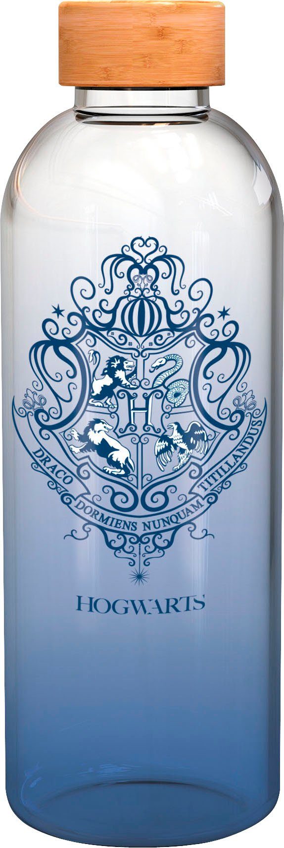Image of Trinkflasche »Harry Potter Glasflasche Hogwarts Wappen (1030 ml)«