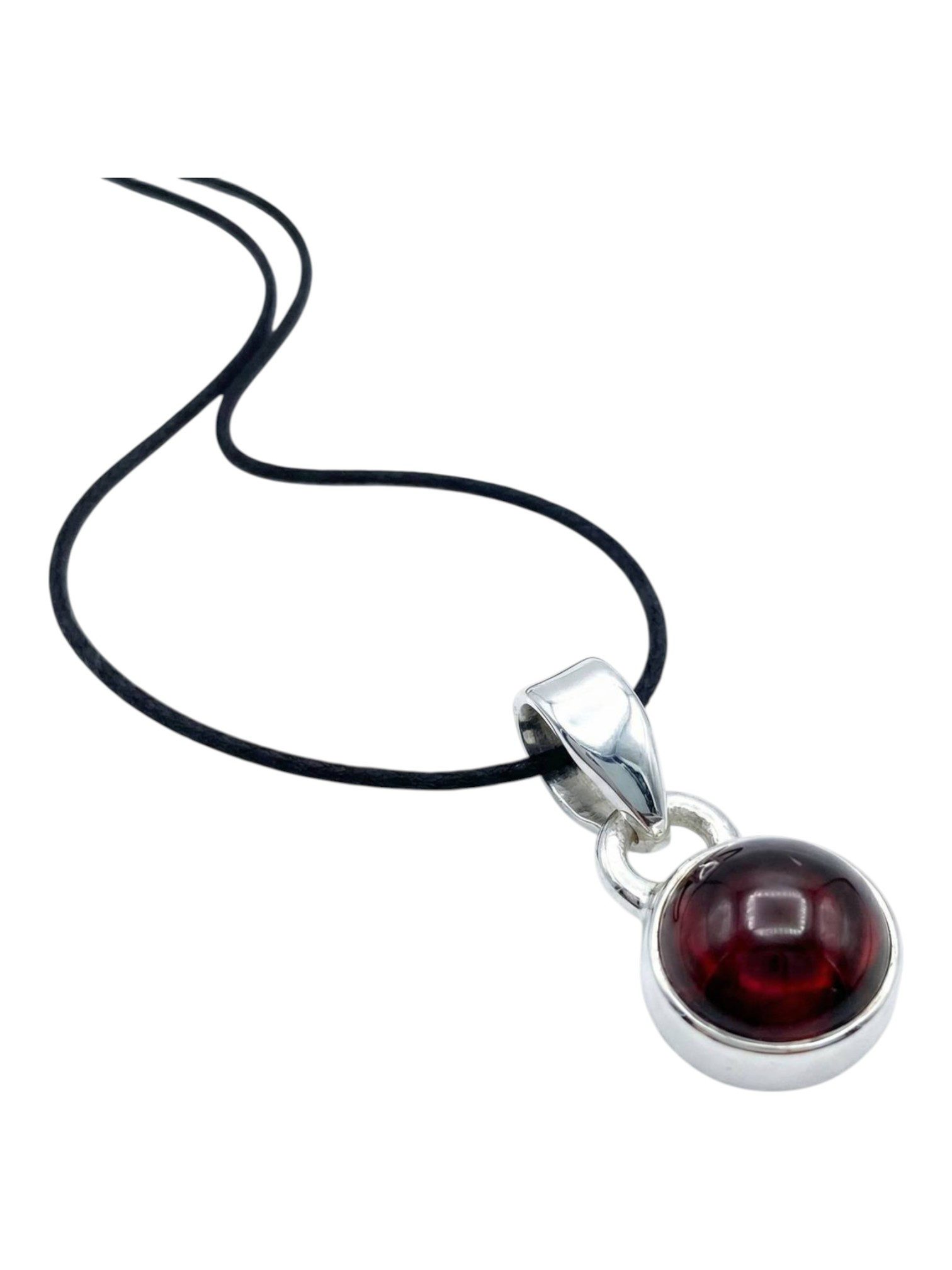 Kettenanhänger SAMA rund aus 925 Silber mit Granat