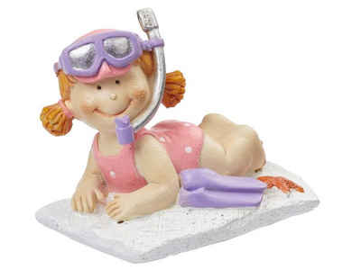 HobbyFun Dekofigur Badefigur Mädchen mit Tauch-Ausrüstung, ca. 7,5cm