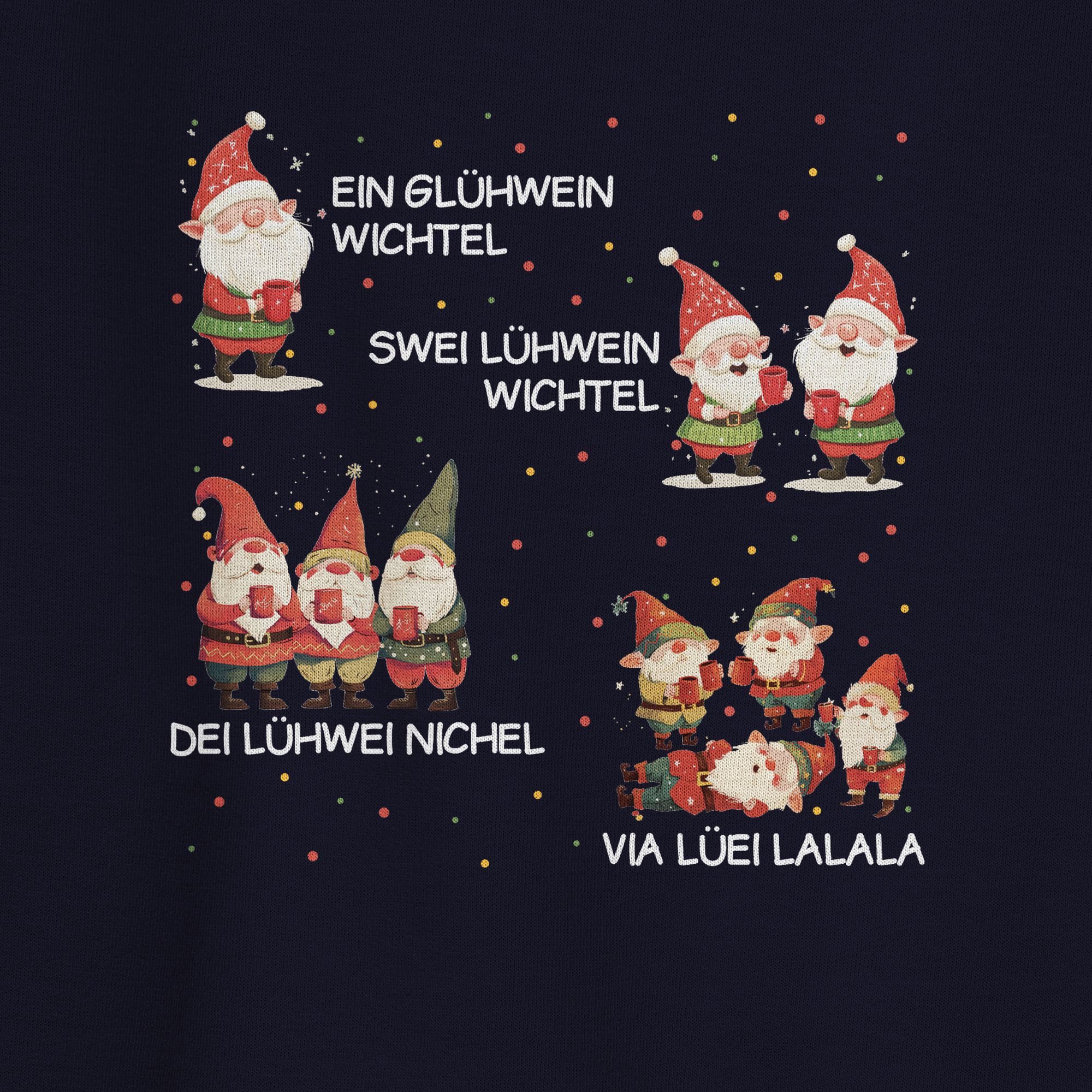 Shirtracer Sweatshirt Ein Glühwein Swei Glühwein, Wichtel, Ein Glühwein Zwei Glühwein, We (1-tlg) Weihnachten