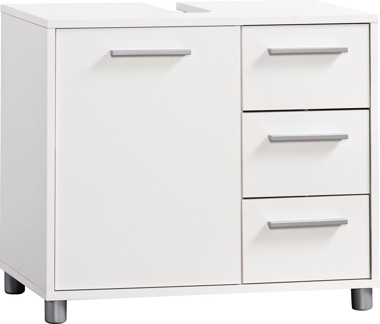 Procontour Waschbeckenunterschrank Betty Breite 64 cm, mit Einlegeboden weiß