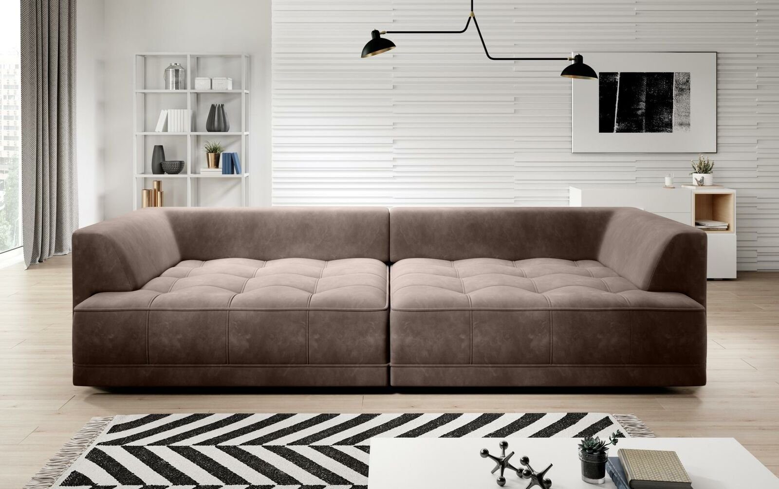 Möbel Big Couch Schlafsofa 4er Sofas xxl Zimmer Sitz JVmoebel Design Sofa, Polster