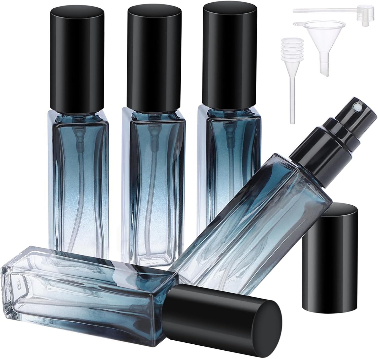 FELIXLEO Parfümzerstäuber Parfümzerstäuber 10ml Nachfüllbar 5 Stück Blau (1 St)