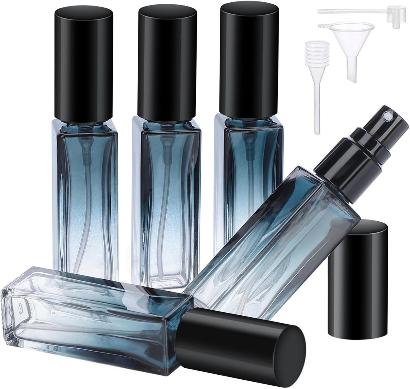 FELIXLEO Parfümzerstäuber Parfümzerstäuber 10ml Nachfüllbar 5 Stück Blau (1 St)