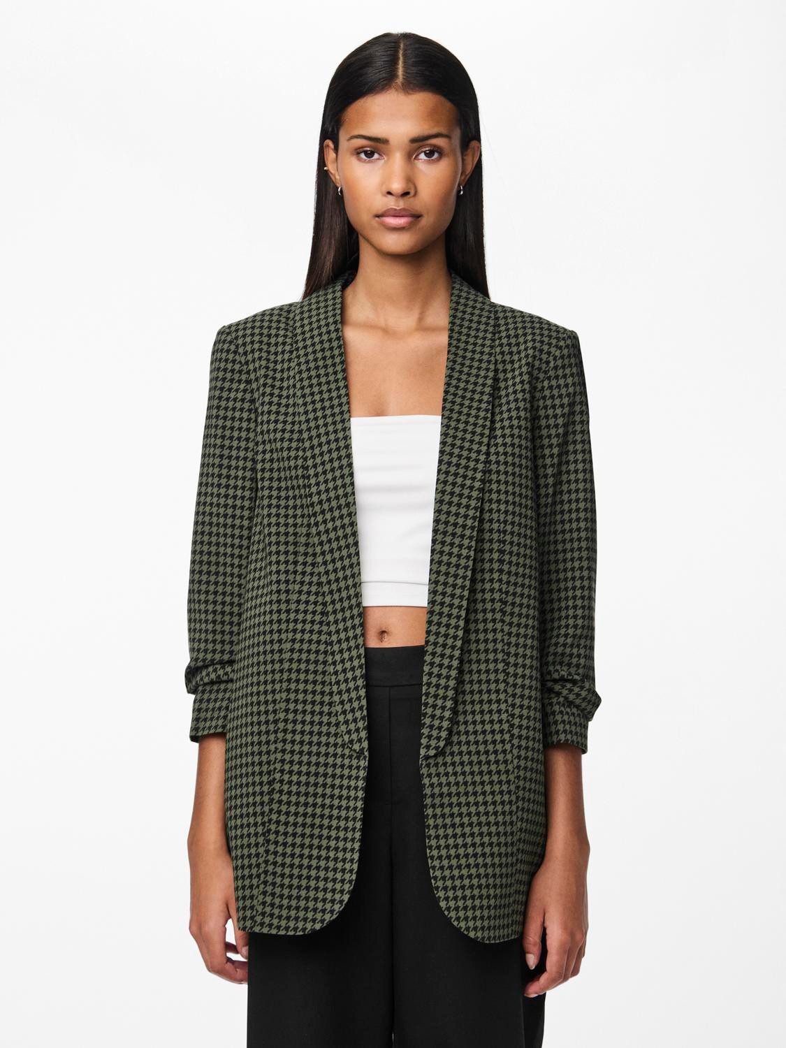pieces Blusenblazer PCBOSELLA 3/4 PRINTED BLAZER NOOS mit 3/4 Ärmel günstig online kaufen