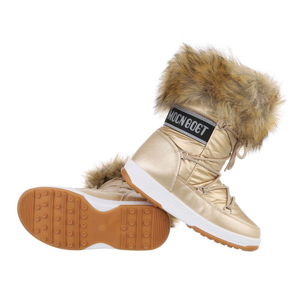 Ital-Design Damen Snowboots Freizeit Snowboots (85135907) Flach Schnürstief günstig online kaufen
